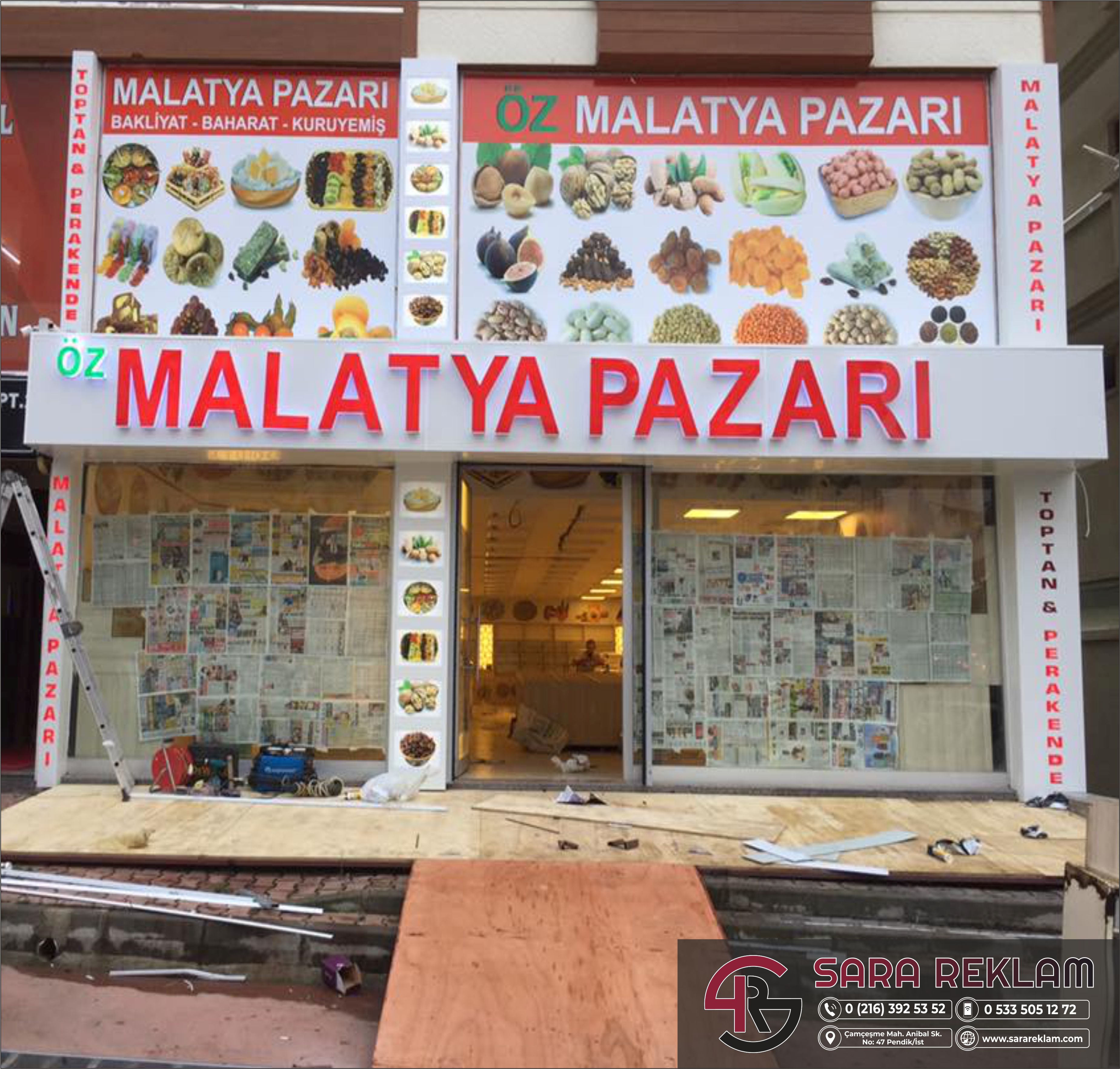  ışıklı kutu harf kompozit tabela